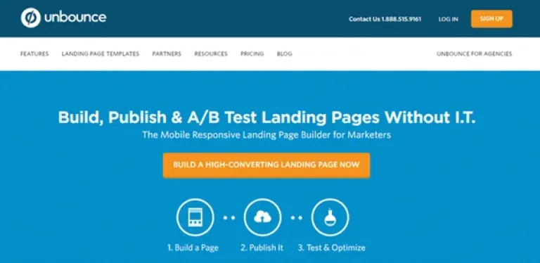 Value Proposition Example: Unbounce