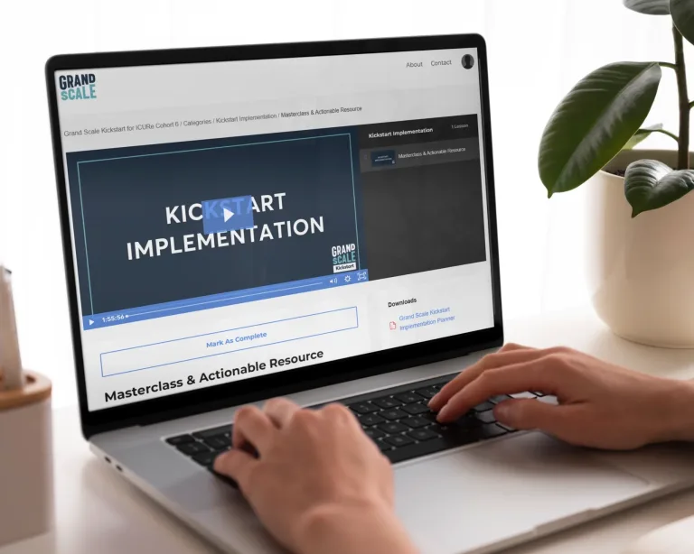 Kickstart page laptop